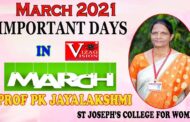 Important Days March Month 2021 | మార్చి నెల ముఖ్యమైన రోజులు | Vizagvision