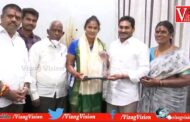 Hockey player Rajani Meet AP CM YS Jagan at the camp office Vizagvision