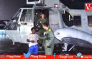 Gulab Cyclone Indian Navy Helicopter Rescues Stranded Person at Parvathipuram area in Vijayanagram