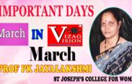 Important Days March Month 2022 | మార్చి నెల ముఖ్యమైన రోజులు |  Prof PK Jayalakshmi | Vizagvision
